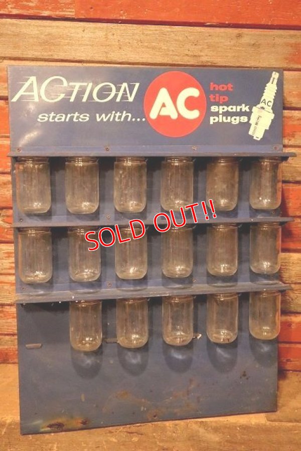 画像1: dp-230101-62 AC Spark Plugs / 1960's Metal Display