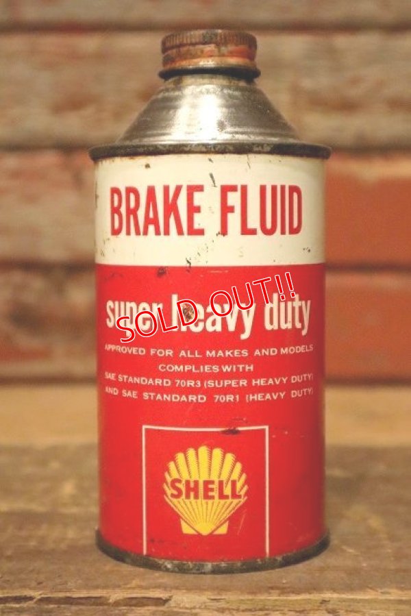 画像1: dp-230101-24 SHELL / 1960's-1970's BRAKE FLUID 12 FL.OZS. Can