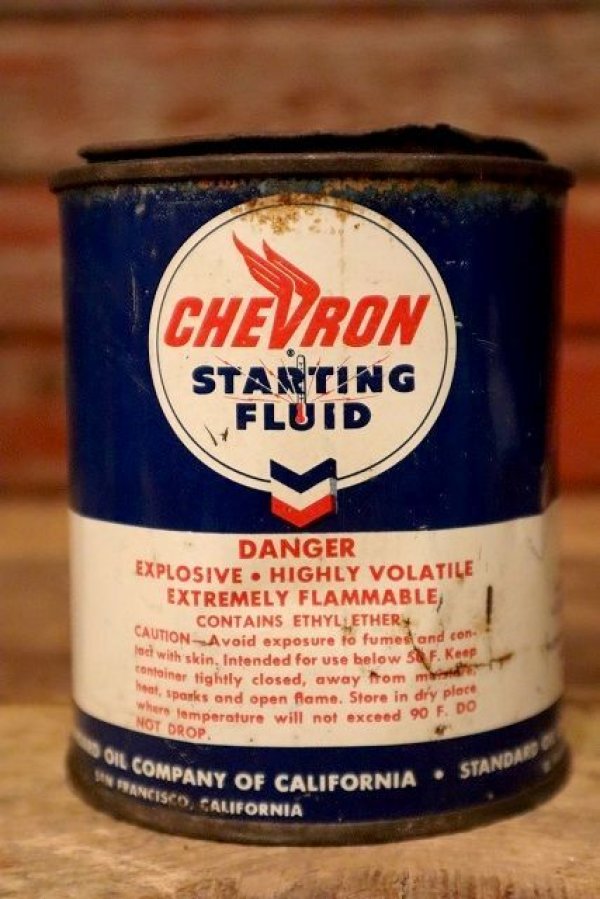 画像1: dp-230101-25 CHEVRON / 1950's Starting Fluid Can