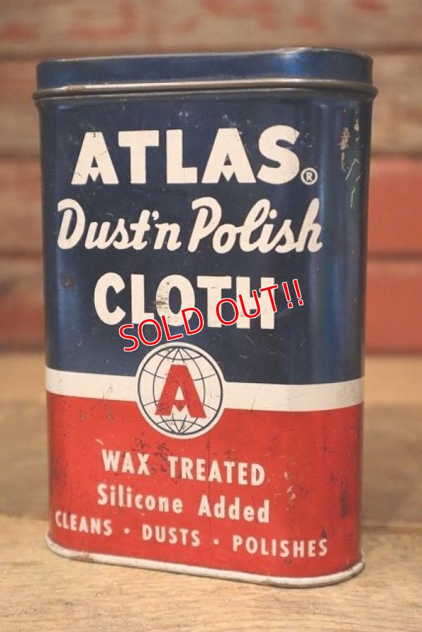 画像1: dp-221201-42 ATLAS / 1950's Polishing Cloth Can