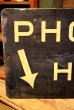 画像2: dp-221201-36 "PHONE HERE" Vintage Sign (2)