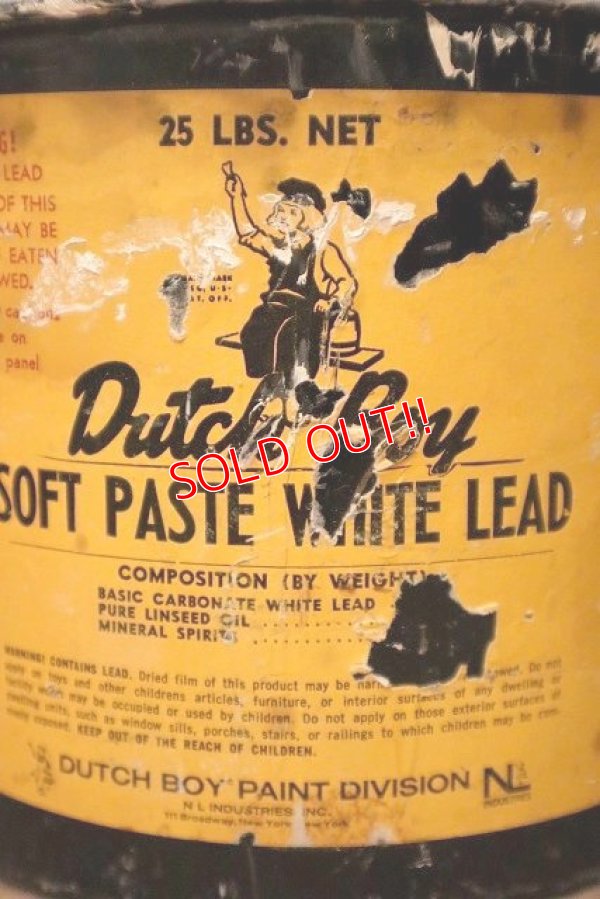 画像2: dp-230101-98 Dutch Boy / 1960's 〜Soft Paste White Lead Bucket