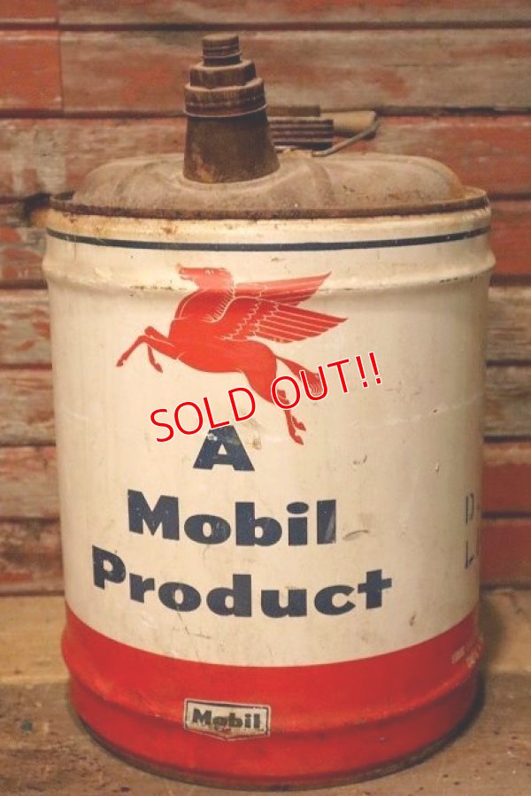 画像1: dp-230101-51 Mobil / 1950's-1960's 5 U.S. GALLONS OIL CAN