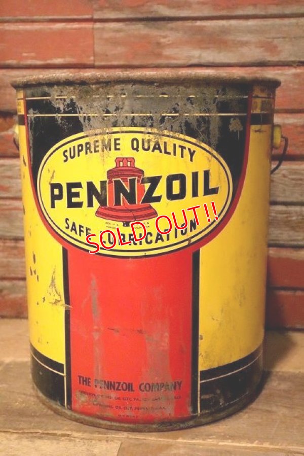 画像1: dp-230101-04 PENNZOIL / 1960's-1970's 5 U.S. GALLONS OIL CAN