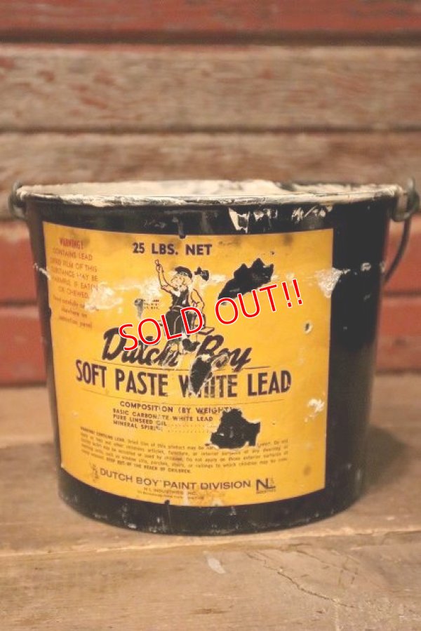 画像1: dp-230101-98 Dutch Boy / 1960's 〜Soft Paste White Lead Bucket