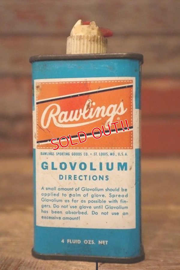 画像2: dp-230101-28 Rawlings / Vintage GLOVOLIUM Baseball Glove Dressing Can