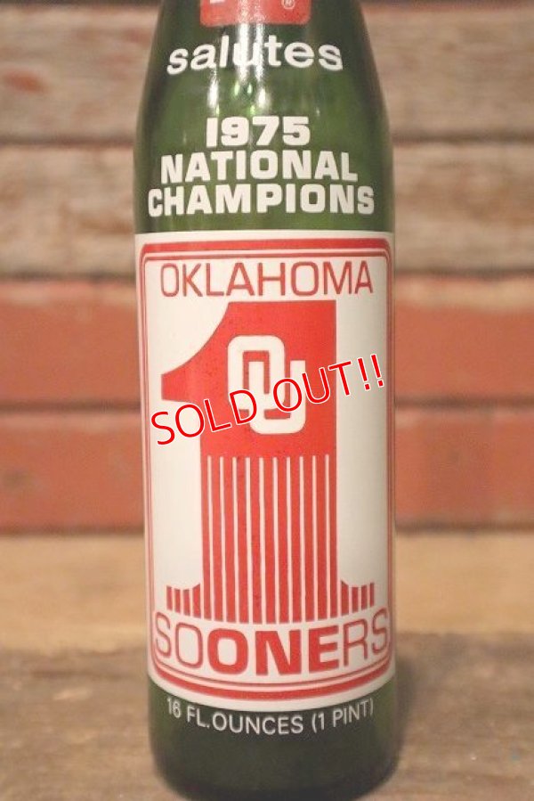 画像2: dp-230101-65 University of Oklahoma / OKLAHOMA SOONERS 1975 National Champion 7up Bottle