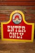 画像1: dp-230201-03 WENDY'S / Drive-Thru Sign "ENTER ONLY" (1)