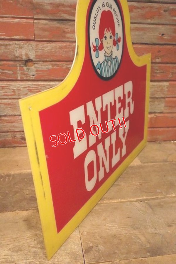 画像7: dp-230201-03 WENDY'S / Drive-Thru Sign "ENTER ONLY"
