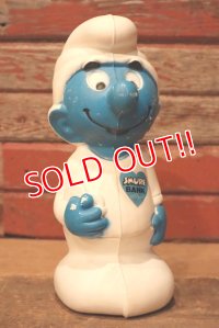 ct-230201-03 Smurf / 1980's Plastic Coin Bank