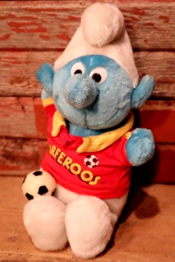 画像1: ct-210501-33 Smurf / 1980's Plush Doll "Soccer"