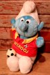 画像1: ct-210501-33 Smurf / 1980's Plush Doll "Soccer" (1)