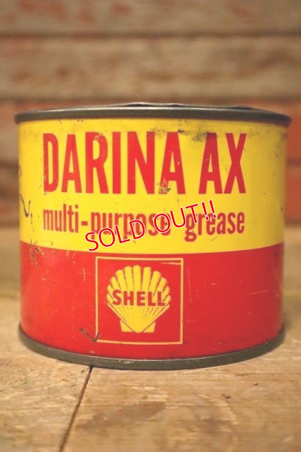 画像1: dp-230201-19 SHELL / 1960's DARINA AX Grease Can