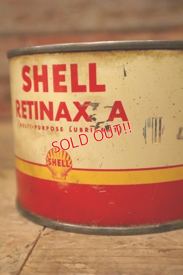 画像2: dp-230201-18 SHELL / 1950's RETINAX A Grease Can