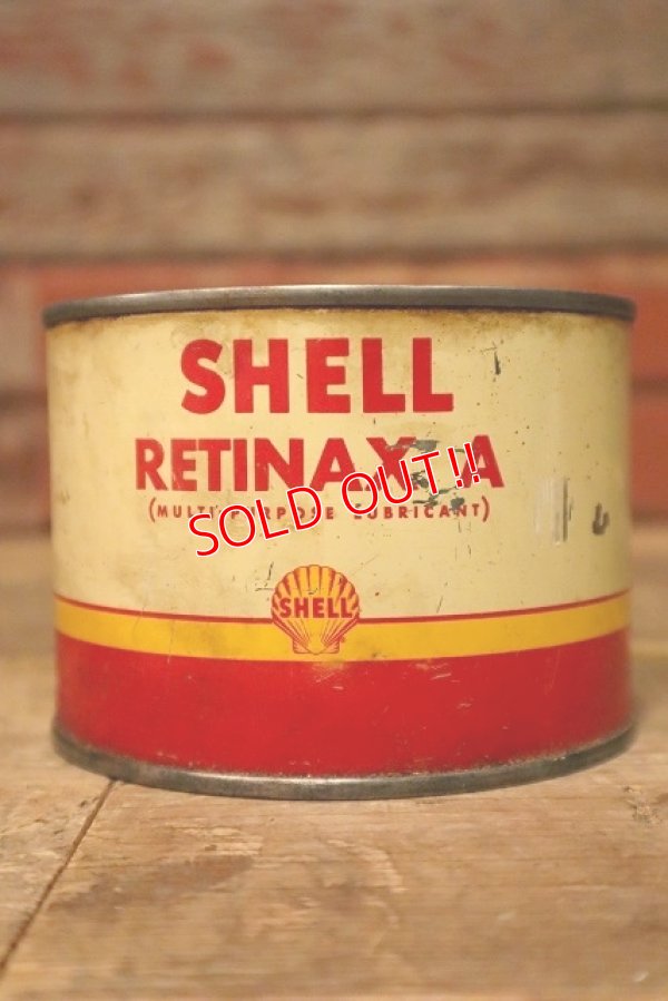 画像1: dp-230201-18 SHELL / 1950's RETINAX A Grease Can