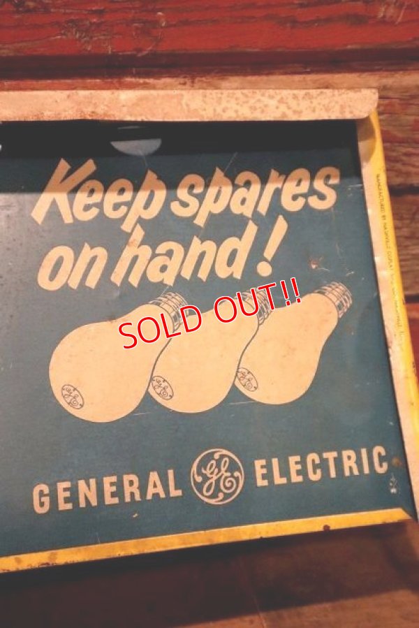 画像4: dp-230201-48 GENERAL ELECTRIC / 1940's-1950's GE Bulbs Metal Sign