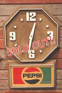 dp-230201-26 PEPSI / 1970's-1980's Wall Clock