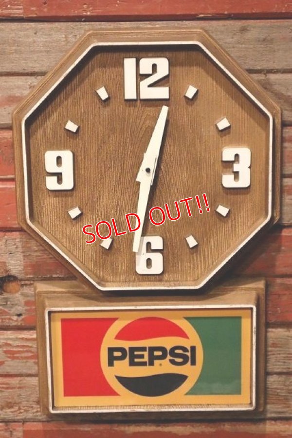 画像1: dp-230201-26 PEPSI / 1970's-1980's Wall Clock