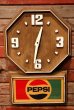 画像1: dp-230201-26 PEPSI / 1970's-1980's Wall Clock (1)