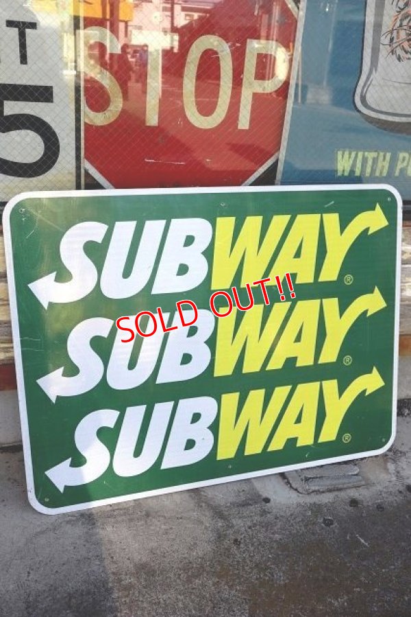 画像1: dp-230101-69 SUBWAY / Large Road Sign