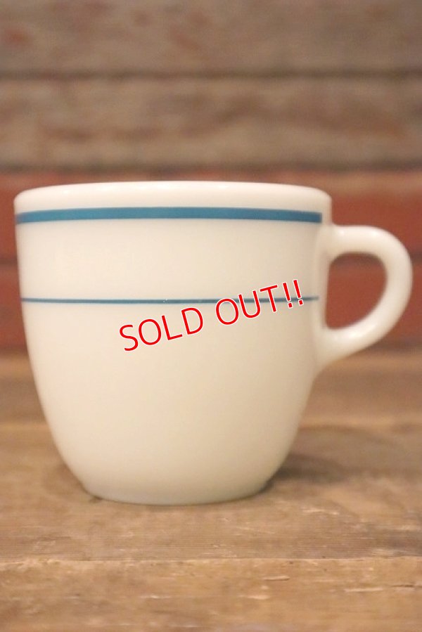 画像1: kt-220101-04 PYREX / 1970's U.S.NAVY Blue Band Mug