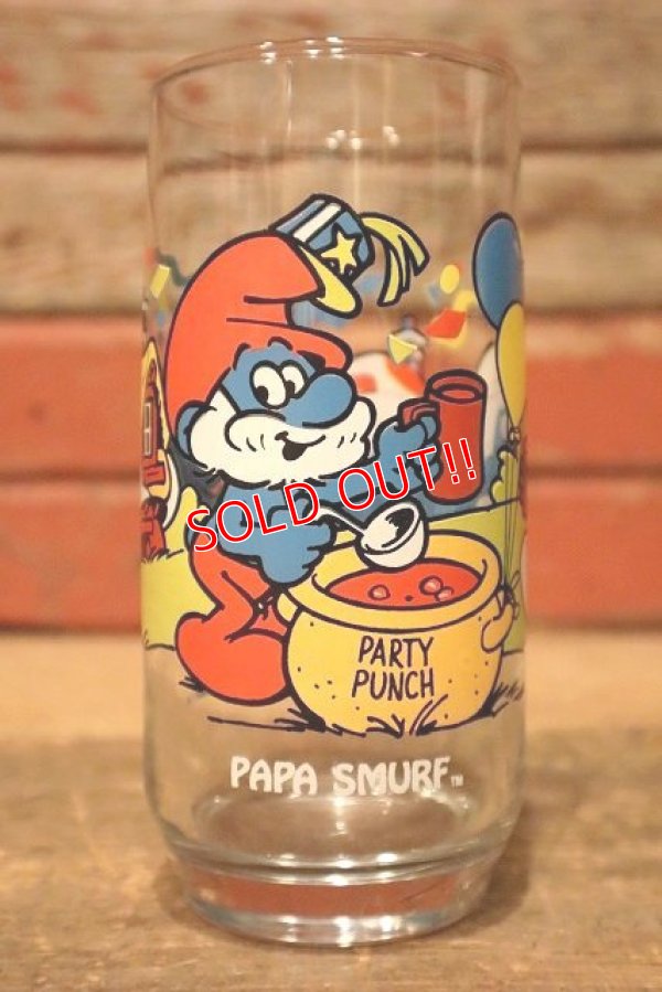 画像1: ct-230301-34 SMURF / Hardee's 1983 "PAPA SMURF" Glass