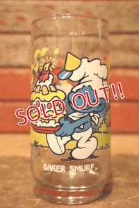 ct-230301-33 SMURF / Hardee's 1983 "BAKER SMURF" Glass