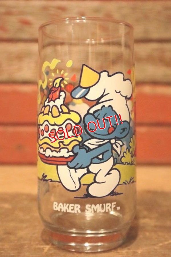 画像1: ct-230301-33 SMURF / Hardee's 1983 "BAKER SMURF" Glass