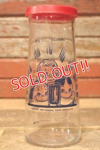 ct-230301-63 General Foods / Birds Eye Orange Juice 1954 Merry,Mike & Minx Glass Jar