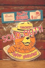 ct-230201-13 Smokey Bear / 1970's 6 Party Hats