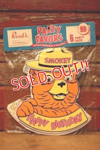 ct-230201-13 Smokey Bear / 1970's 6 Party Hats