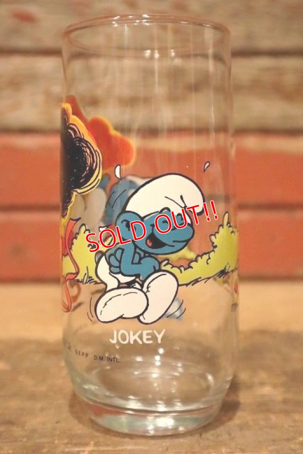画像1: ct-230301-32 SMURF / Hardee's 1982 "JOKEY" Glass
