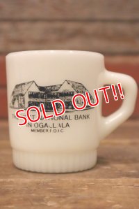 kt-230301-07 THE FIRST NATIONAL BANK / Fire-King 1960's-1970's Mug