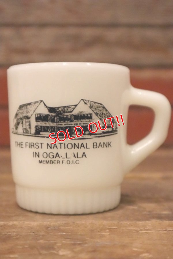 画像1: kt-230301-07 THE FIRST NATIONAL BANK / Fire-King 1960's-1970's Mug