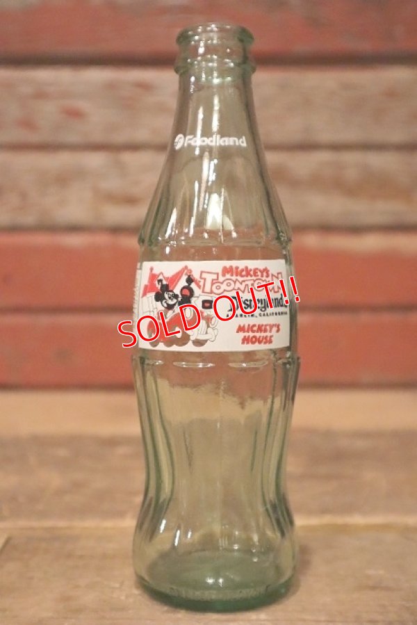 画像1: ct-230301-69 Disneyland TOON TOWN / 1990's Mickey's House Coca Cola CLASSIC Bottle