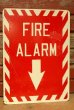 画像1: dp-230301-21 FIRE ALARM / Vintage Metal Sign (1)