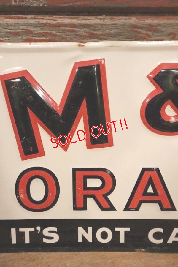 画像3: dp-230301-07 M & S ORANGE / 1940's-1950's Metal Sign