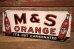 画像1: dp-230301-07 M & S ORANGE / 1940's-1950's Metal Sign (1)