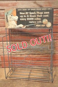 dp-230301-14 AC Spark Plugs / 1950's Store Display Rack