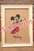 ct-230301-96 Mickey Mouse / 1960's Embroidered Framed Picture