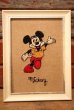画像1: ct-230301-96 Mickey Mouse / 1960's Embroidered Framed Picture (1)
