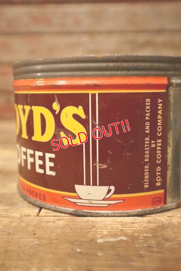 画像2: dp-230301-36 BOYD'S COFFEE / Vintage Tin Can