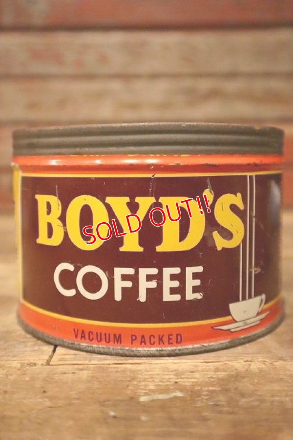 画像1: dp-230301-36 BOYD'S COFFEE / Vintage Tin Can