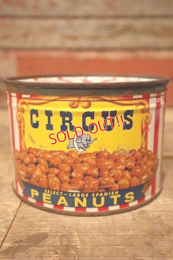 画像1: dp-230301-38 CIRCUS FOODS , INC. / 1950's CIRCUS PEANUTS CAN