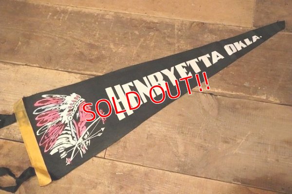 画像1: dp-230301-100 HENRYETTA OKLA / Vintage Pennant