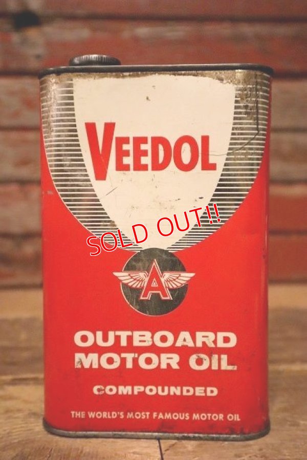 画像1: dp-230301-48 VEEDOL / OUTBOARD MOTOR OIL 1 U.S. Quart Can