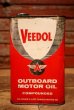 画像1: dp-230301-48 VEEDOL / OUTBOARD MOTOR OIL 1 U.S. Quart Can (1)