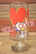 gs-230301-02 PEANUTS / Anchor Hocking 1970's Glass "LOVE!"
