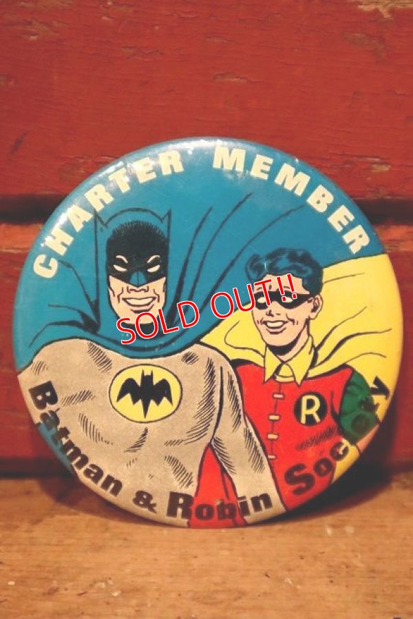 画像1: ct-230301-129 BATMAN & ROBIN / CHARTER MEMBER 1966 Pinback