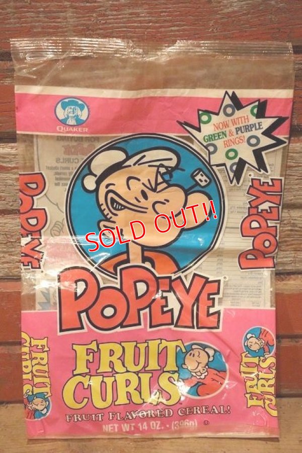 画像1: ct-220901-13 Popeye / QUAKER 1994 "FRUIT CURLS" Vinyl Bag